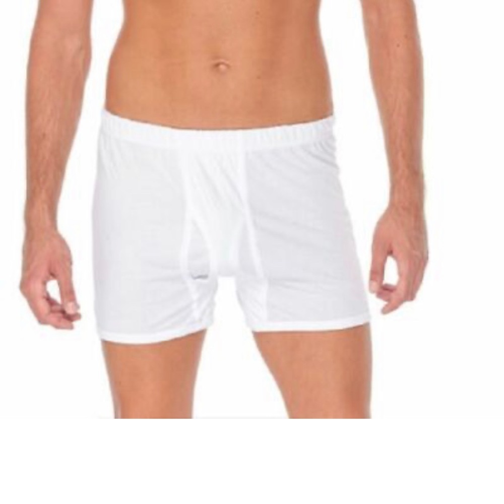 100% Egyptian Cotton Mens Underwear Half Short Boxer Briefs White Brief
